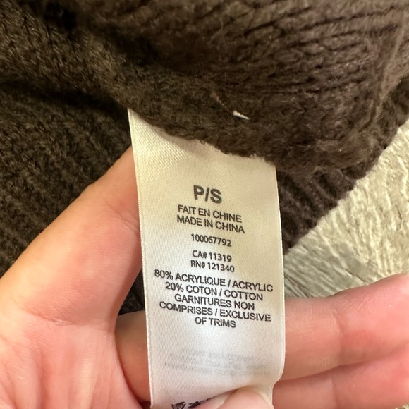 Garage Brown Cropped Jenna Cardigan S - Picture 4 of 5